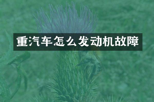 重汽车怎么发动机故障