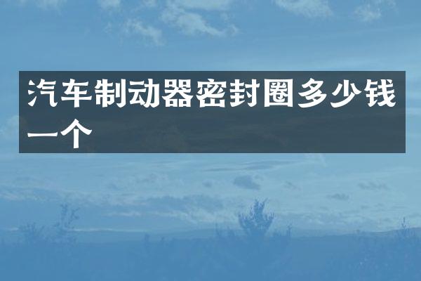 汽车制动器密封圈多少钱一个