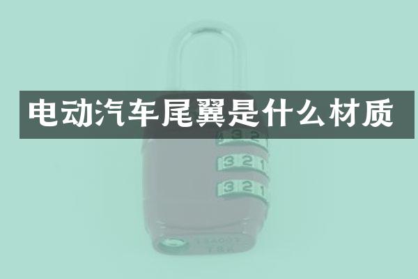 电动汽车尾翼是什么材质