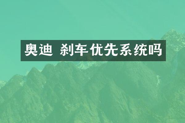 奥迪 刹车优先系统吗