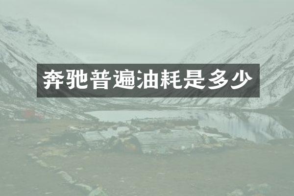 奔驰普遍油耗是多少