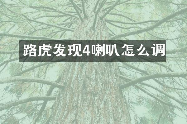 路虎发现4喇叭怎么调