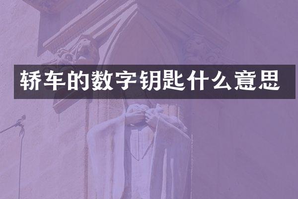轿车的数字钥匙什么意思