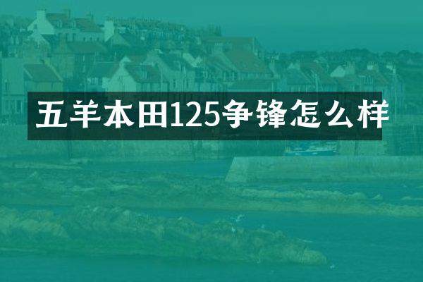 五羊本田125争锋怎么样