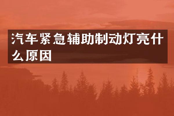 汽车紧急辅助制动灯亮什么原因