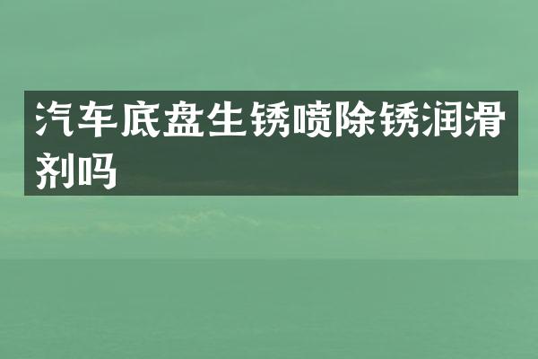 汽车底盘生锈喷除锈润滑剂吗