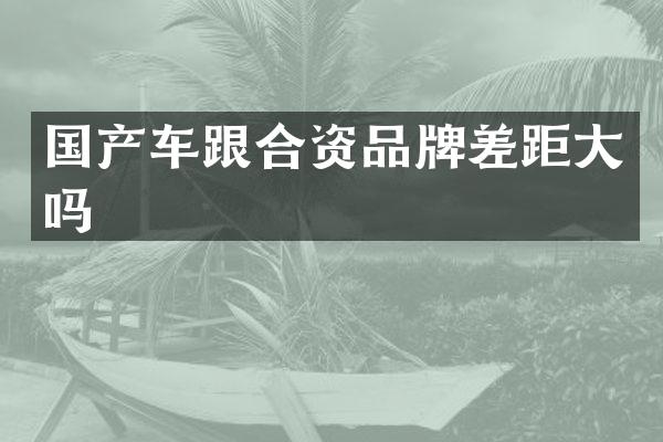 国产车跟合资品牌差距大吗