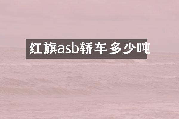 红旗asb轿车多少吨