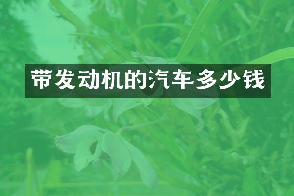 带发动机的汽车多少钱