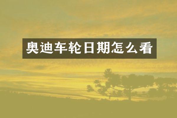 奥迪车轮日期怎么看