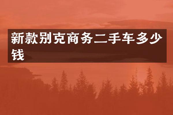 新款别克商务二手车多少钱