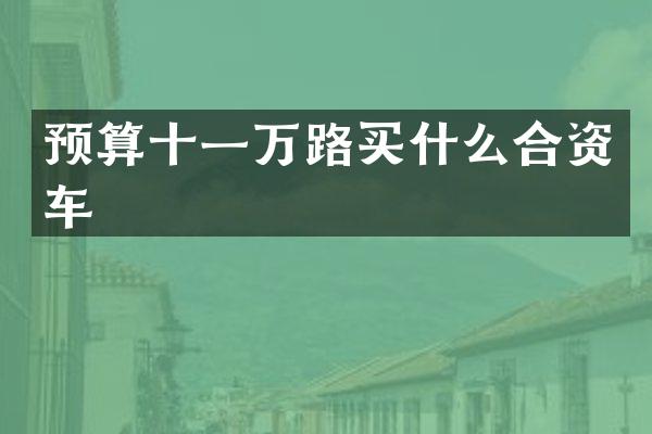 预算十一万路合资车