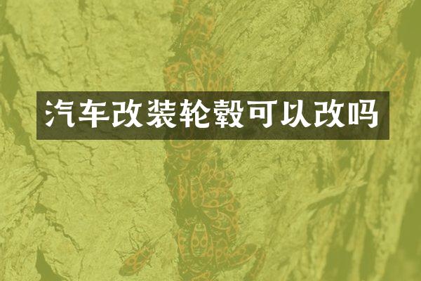 汽车改装轮毂可以改吗