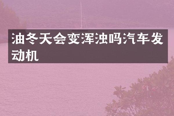 油冬天会变浑浊吗汽车发动机