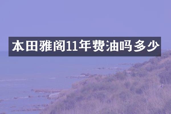 本田雅阁11年费油吗多少