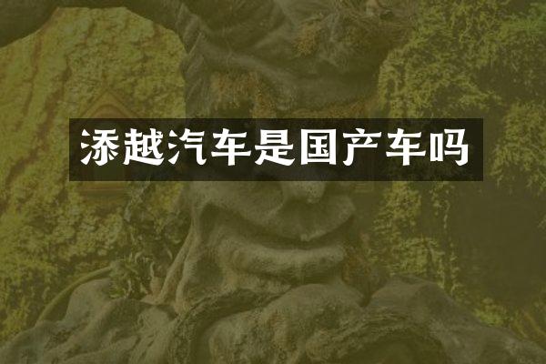 添越汽车是国产车吗
