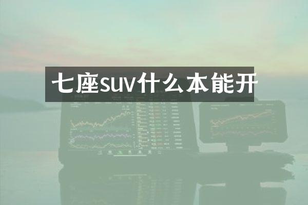 七座suv什么本能开