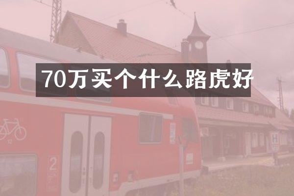 70万买个什么路虎好