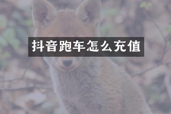 抖音跑车怎么充值