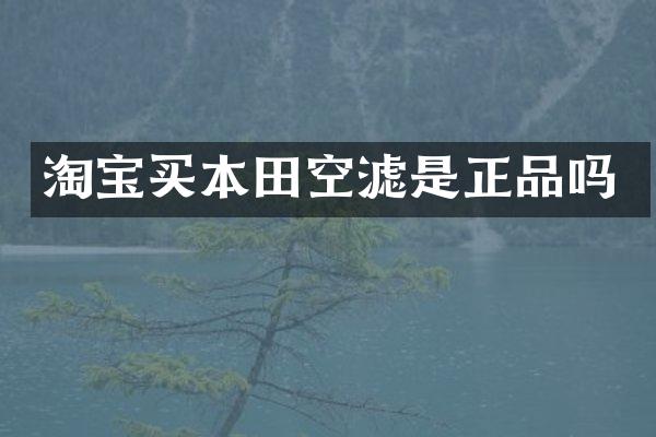 淘宝买本田空滤是正品吗