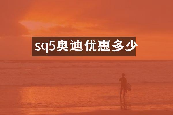 sq5奥迪优惠多少