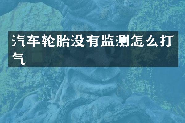汽车轮胎没有监测怎么打气