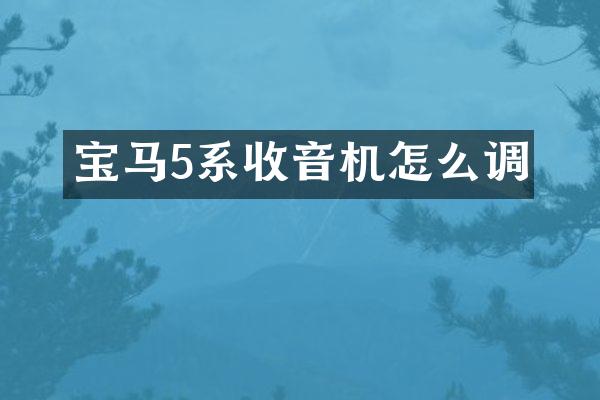 宝马5系收音机怎么调