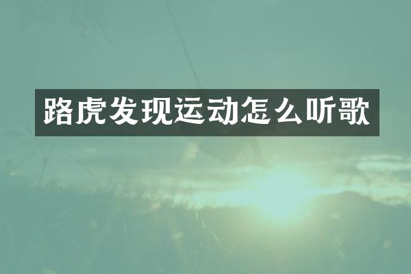 路虎发现运动怎么听歌
