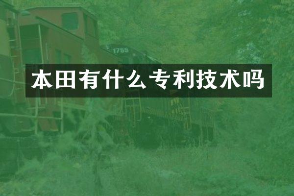 本田有什么专利技术吗