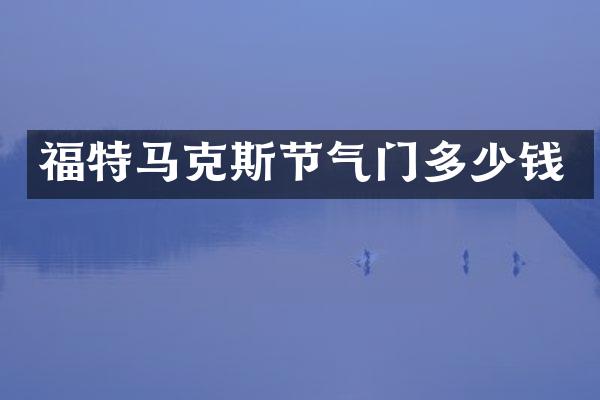 福特马克斯节气门多少钱