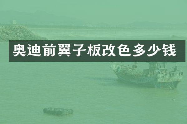 奥迪前翼子板改色多少钱