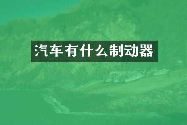 汽车有什么制动器