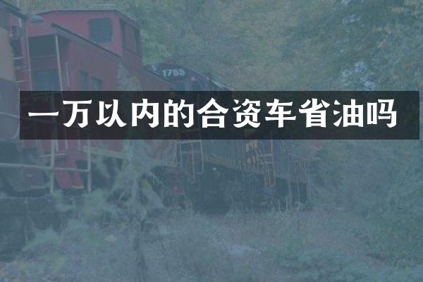 一万以内的合资车省油吗