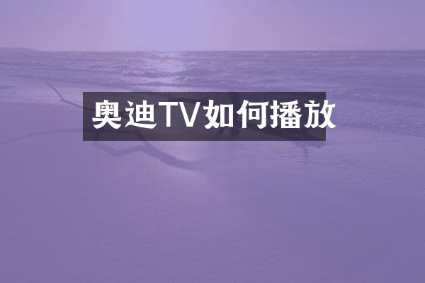 奥迪TV如何播放