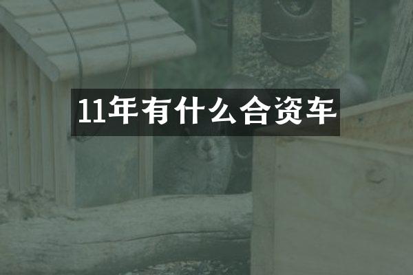 11年有什么合资车
