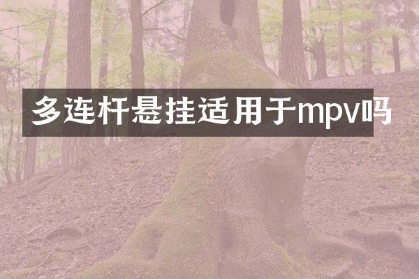 多连杆悬挂适用于mpv吗