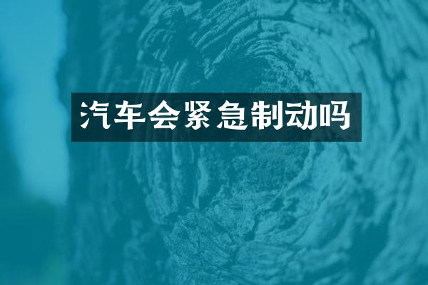 汽车会紧急制动吗