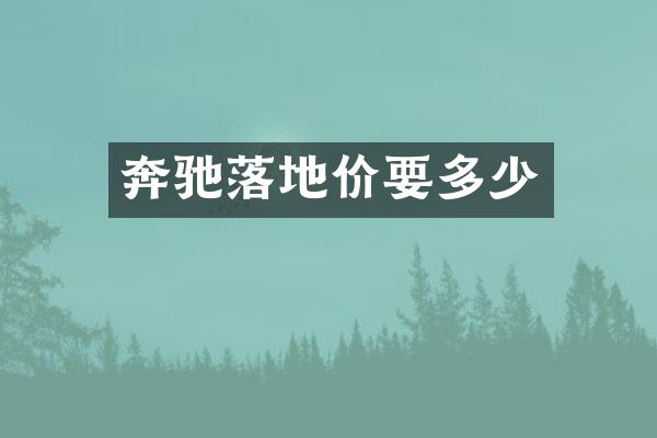 奔驰落地价要多少
