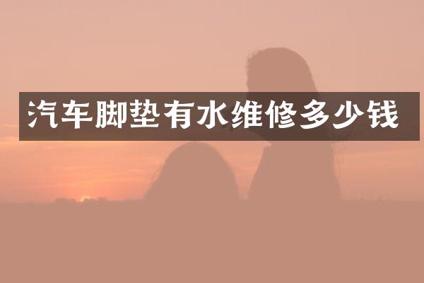 汽车脚垫有水维修多少钱