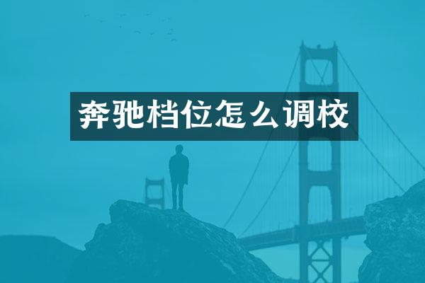 奔驰档位怎么调校