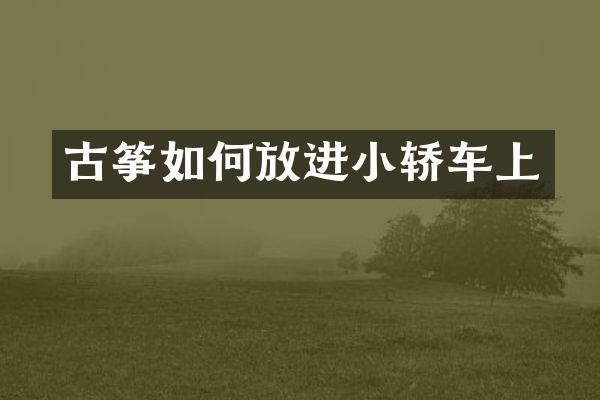 古筝如何放进小轿车上