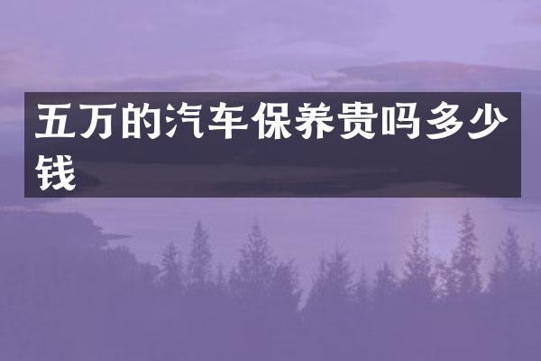五万的汽车保养贵吗多少钱