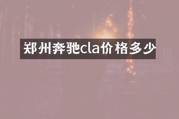 郑州奔驰cla价格多少