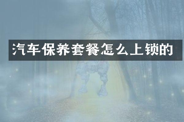 汽车保养套餐怎么上锁的