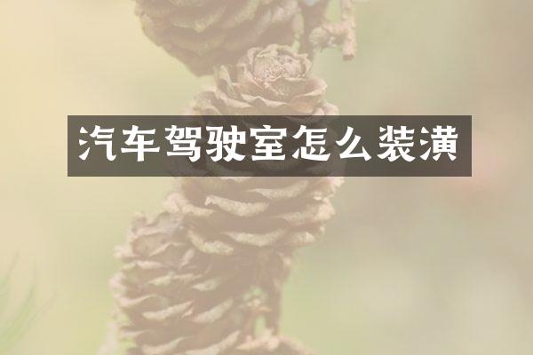 汽车驾驶室怎么装潢