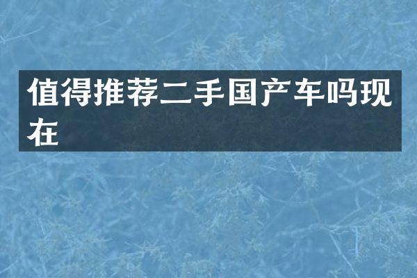 值得推荐二手国产车吗现在