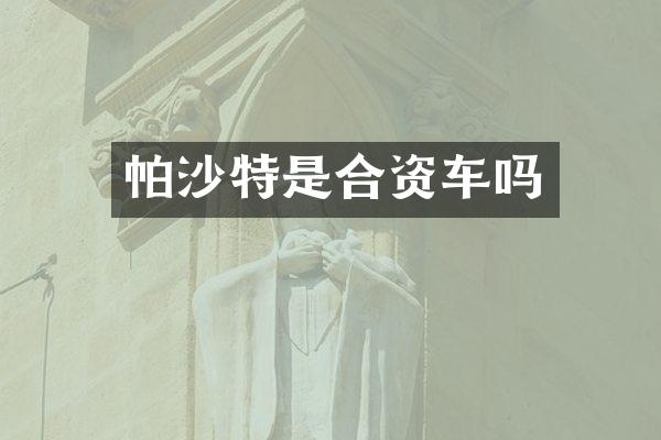 帕沙特是合资车吗