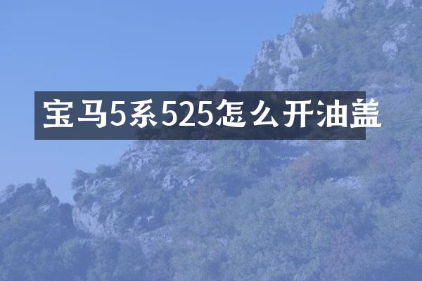 宝马5系525怎么开油盖