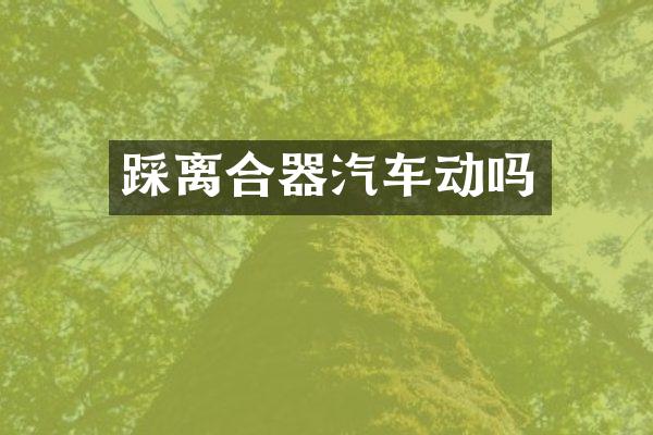 踩离合器汽车动吗