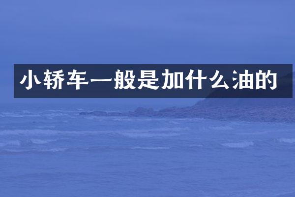小轿车一般是加什么油的